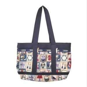 LESPORTSAC Navy Multi-Compartment Handbag w/Pouch
